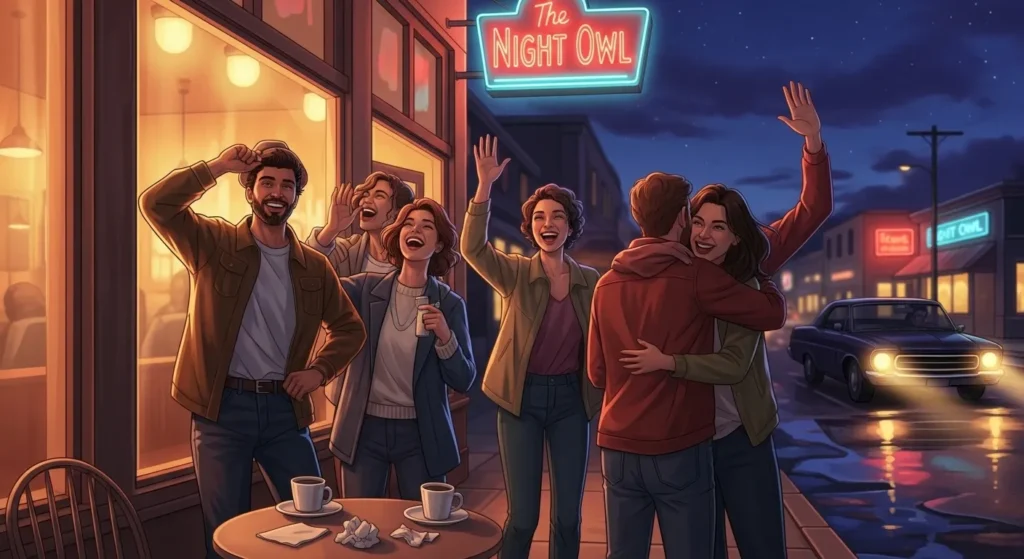 Playful Nighttime Farewells