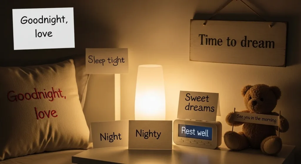 Simple and Everyday Goodnight Phrases