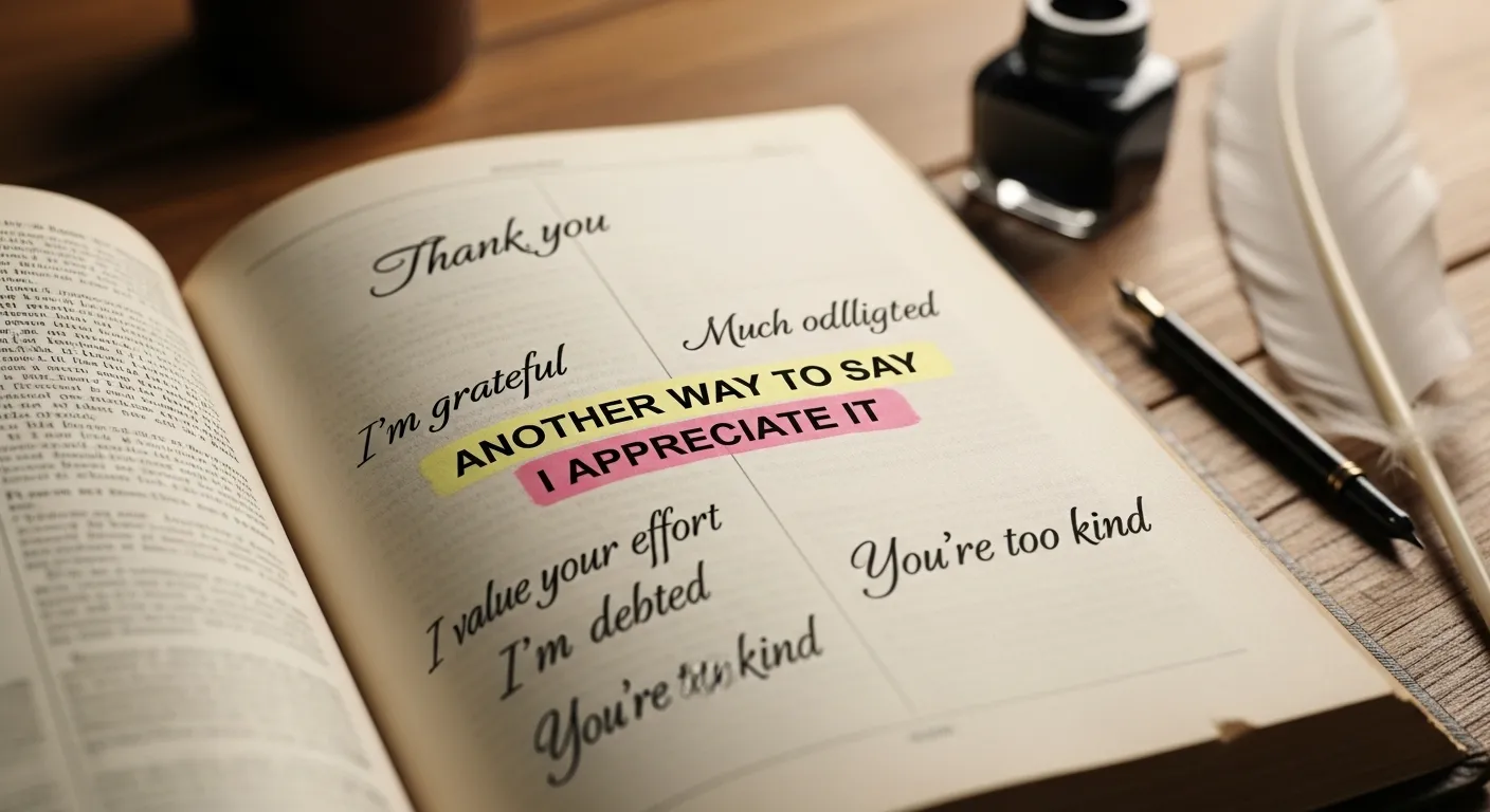 Another Way to Say I Appreciate It