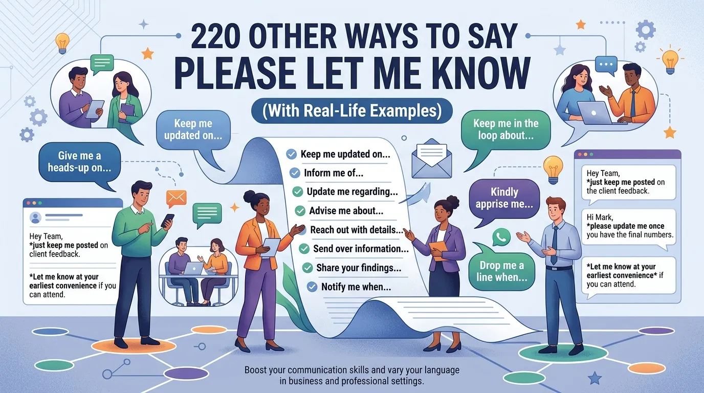 Other Ways to Say Please Let Me Know